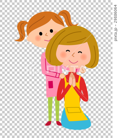 肩たたきをする女の子 29886064