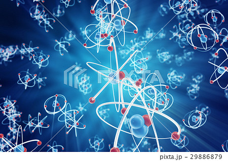 Abstract atom background, digital illustration of Abstract atom background, digital illustration of 29886879