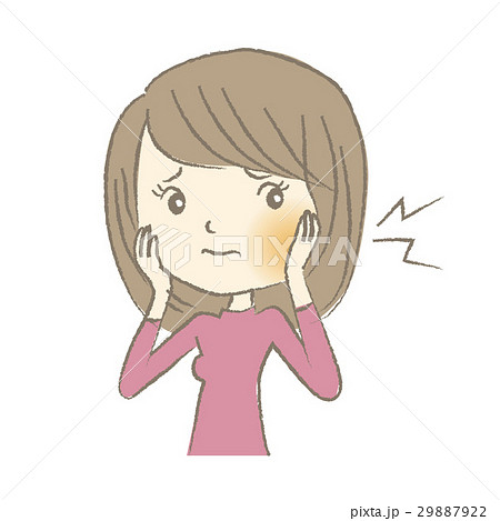 虫歯が腫れて痛がる女性 29887922