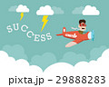 Entrepreneurship with airplane along thunder storm Entrepreneurship with airplane along thunder storm 29888283
