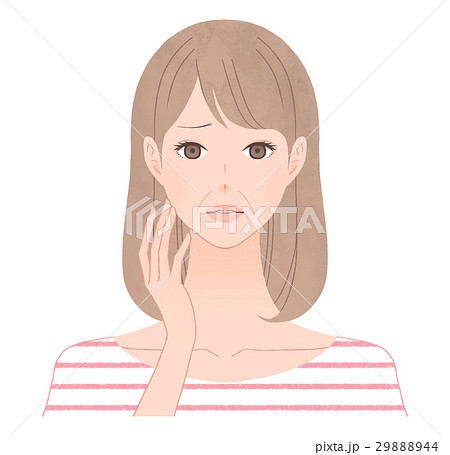 ほうれい線に悩む女性 29888944