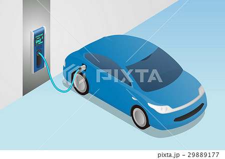 wallboxで充電する電気自動車 29889177