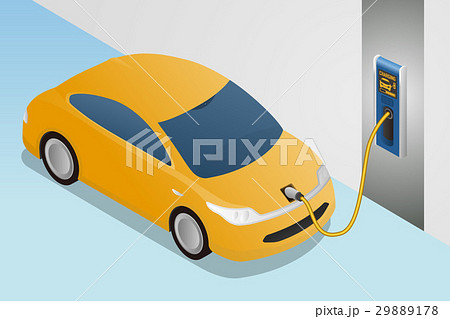 wallboxで充電する電気自動車 29889178