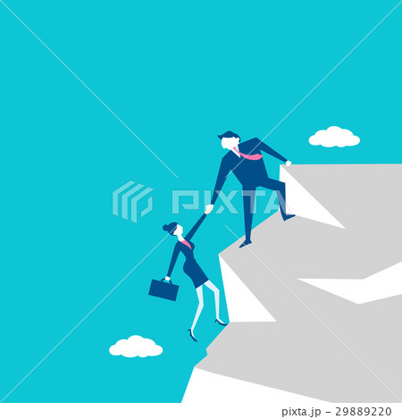businesspeople in the cliff 29889220
