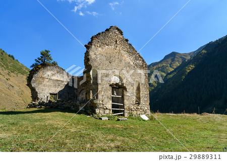 Ruins of church in village Dartlo. Georgia 29889311