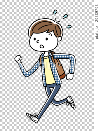 插图素材: 男孩:跑