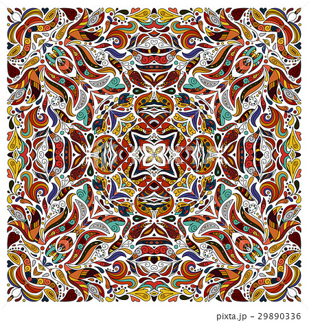 Vector ornament floral Bandana Print, silk neck Vector ornament floral Bandana Print, silk neck 29890336