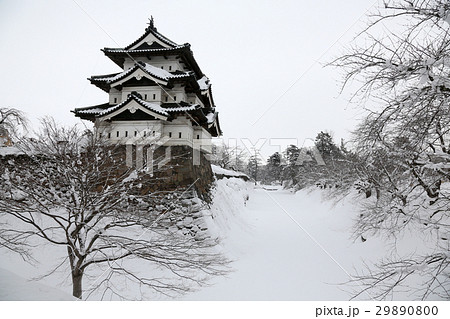 冬の弘前城 29890800