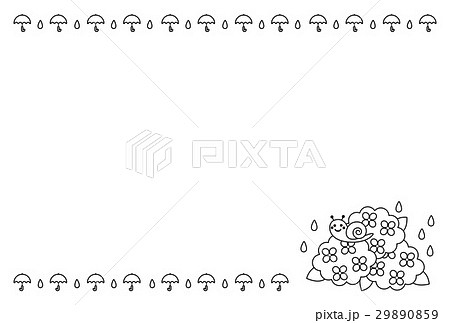 梅雨のフレームのイラスト素材