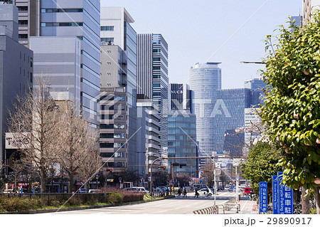 名古屋都市風景　中区　桜通りから名古屋駅方面を望む 29890917