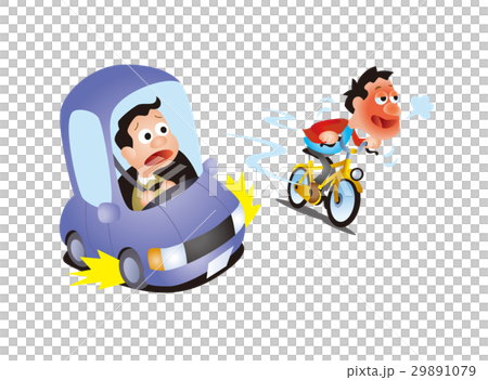 交通安全イラスト、自転車の飲酒運転 29891079