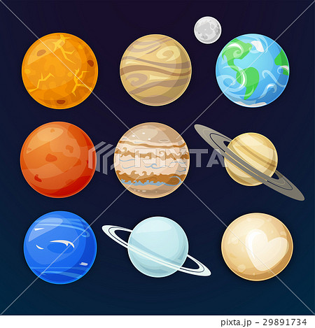 Planets of the solar system, vector illustration 29891734