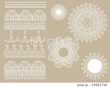 vector lacy scrapbook design elements 29891746