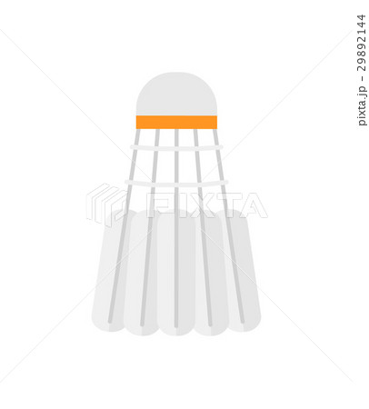 White badminton shuttlecock isolated vector 29892144