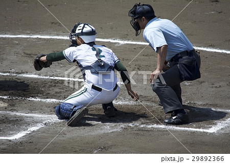 高校野球 キャッチャーの写真素材