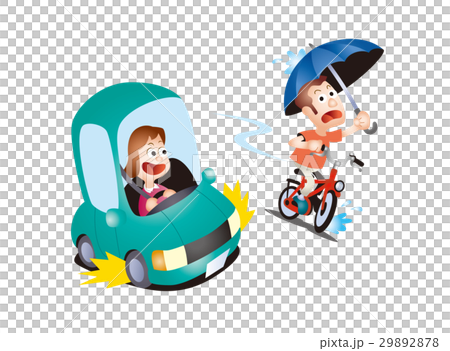 自転車の交通安全、自転車の傘さし運転 自転車の交通安全、自転車の傘さし運転 29892878