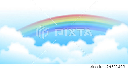 空 虹 風景 背景 のイラスト素材
