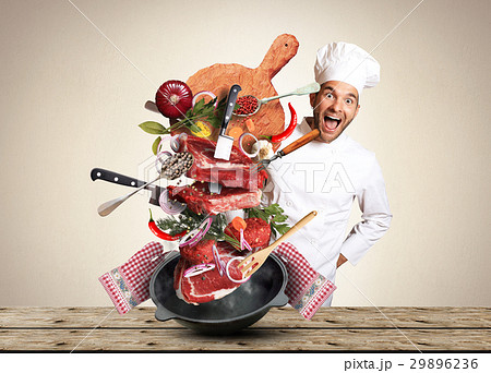 Large pieces of fresh meat on white background Large pieces of fresh meat on white background 29896236
