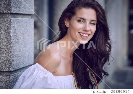 Pretty Young  Woman in Milan City Center, Italy. Captured with A 29896914