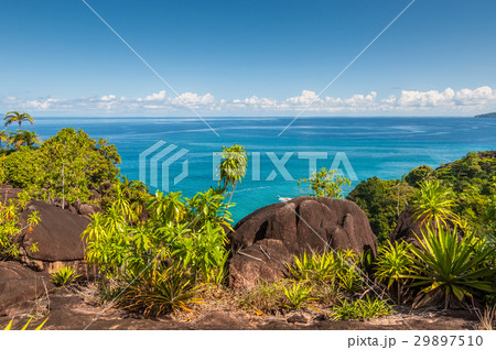 Mahe island coastline view, Seychelles Mahe island coastline view, Seychelles 29897510