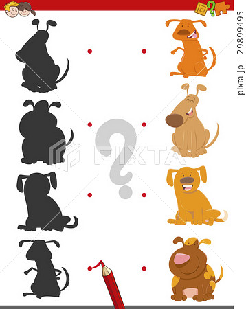 shadow game with cartoon dogs 29899495