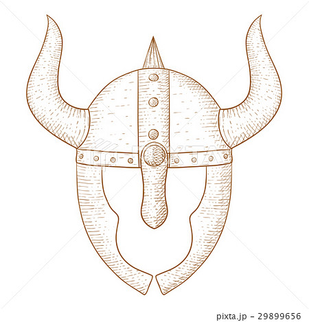 Horned helmet with face protection. Viking 29899656
