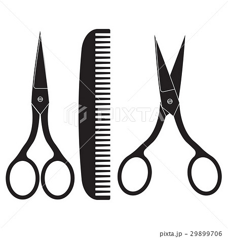 Scissors with comb 29899706