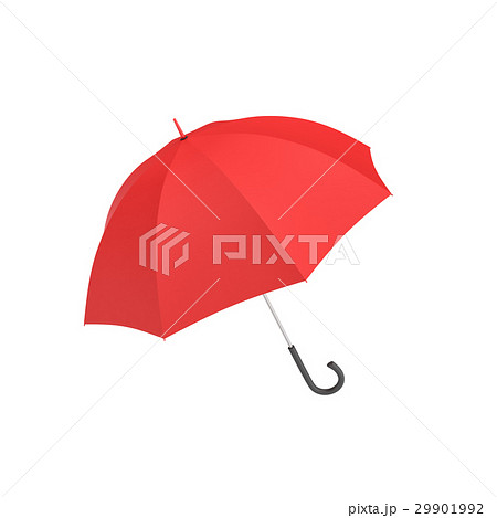 3d rendering of an open red umbrella with a black 3d rendering of an open red umbrella with a black 29901992