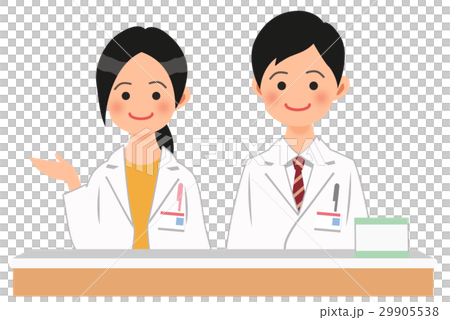 Men and women of white clothes to guide at reception 29905538