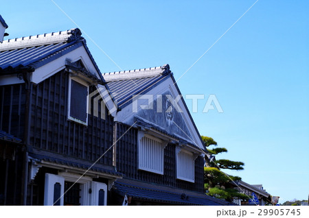 古き日本の佇まいと抜けるような青空 伊勢内宮前 おはらい町 f 古き日本の佇まいと抜けるような青空 伊勢内宮前 おはらい町 f 29905745