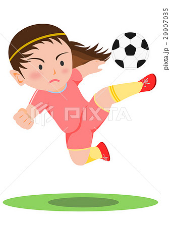 かっこいい サッカー 女の子 イラスト