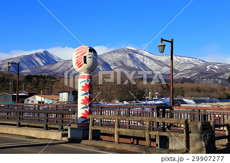 こけしの町遠刈田 温泉街からの雪景色 こけしの町遠刈田 温泉街からの雪景色 29907277