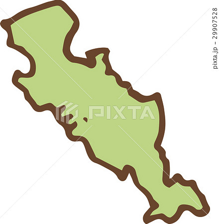 日本地図 京都府のイラスト素材