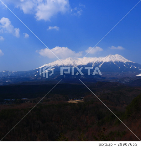 開田高原から雪の御嶽山 29907655