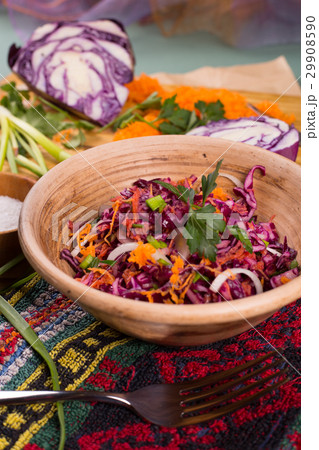 Salad of fresh blue cabbage Salad of fresh blue cabbage 29908590