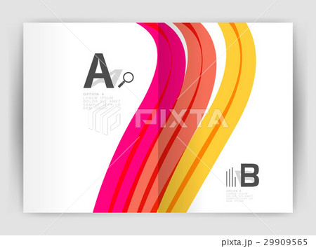 Business brochure flyer tempalate, wave and line 29909565