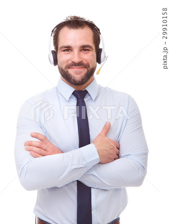Male operator with crossed arms Male operator with crossed arms 29910158