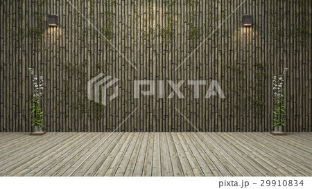 bamboo wall room with natural decoration 29910834