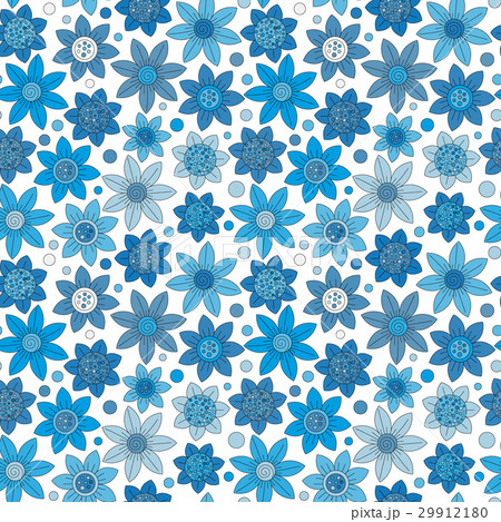 Simple floral pattern, seamless vector background. 29912180