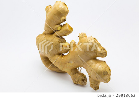 Fresh raw ginger on white background Fresh raw ginger on white background 29913662