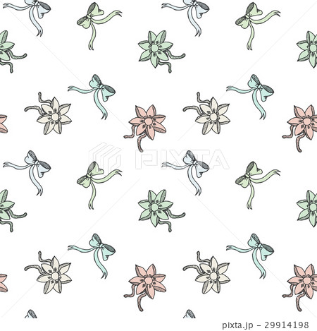 Seamless pattern with hand drawn bows vector 29914198