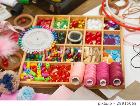 sewing accessories for handmade top view sewing accessories for handmade top view 29915068