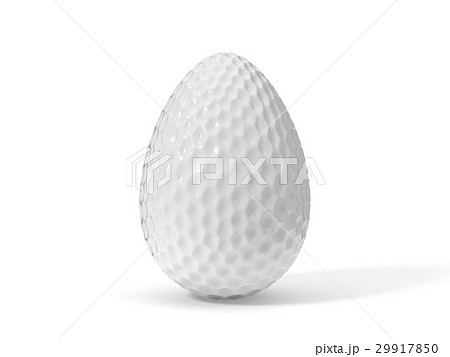3d illustration of easter egg shaped golf ball. 29917850