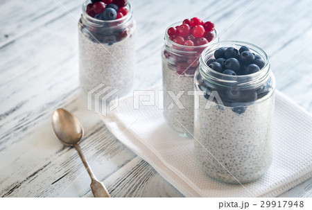 Chia seed pudding with fresh berries Chia seed pudding with fresh berries 29917948