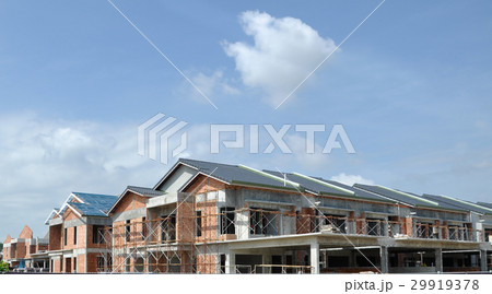 Terrace house under construction in Malaysia Terrace house under construction in Malaysia 29919378