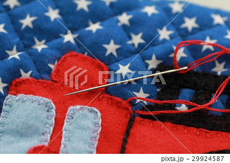 入園入学準備　バッグの手作りアップリケ作成 29924587