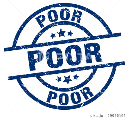 poor blue round grunge stamp 29926163