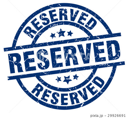 reserved blue round grunge stamp 29926691