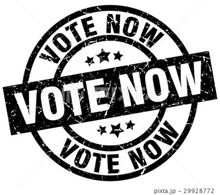 vote now round grunge black stamp 29928772