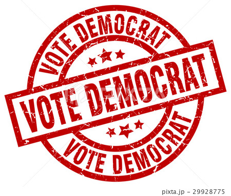 vote democrat round red grunge stamp vote democrat round red grunge stamp 29928775